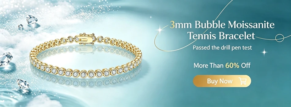 Lnkry 2.5MM Moissanite Necklace Bracelet Stud Earring 14k Gold Filled Four Leaf Flower Jewelry Set For Couples Wedding Gift