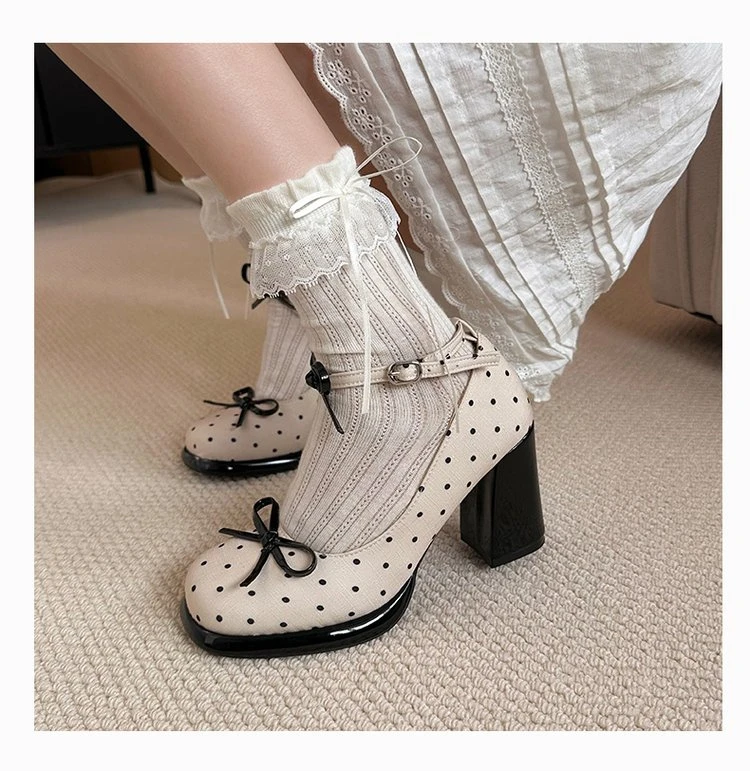 Platform Thick Heel Women Mary Jane Shoes Concise Ankle Strap Shoes 2026 Spring Women's Elegant Party Dress Leather Pumps
