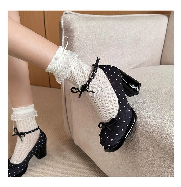 Platform Thick Heel Women Mary Jane Shoes Concise Ankle Strap Shoes 2026 Spring Women's Elegant Party Dress Leather Pumps