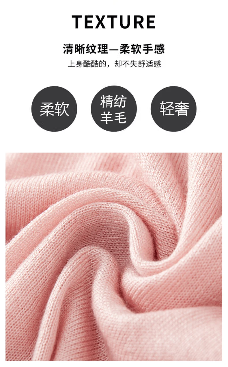 WinvyNee Women Worsted Wool Seamless Knit Crew Neck Plain Long Sleeve Spring Autumn Lightweight Skin-friendly Pullover A1757019A