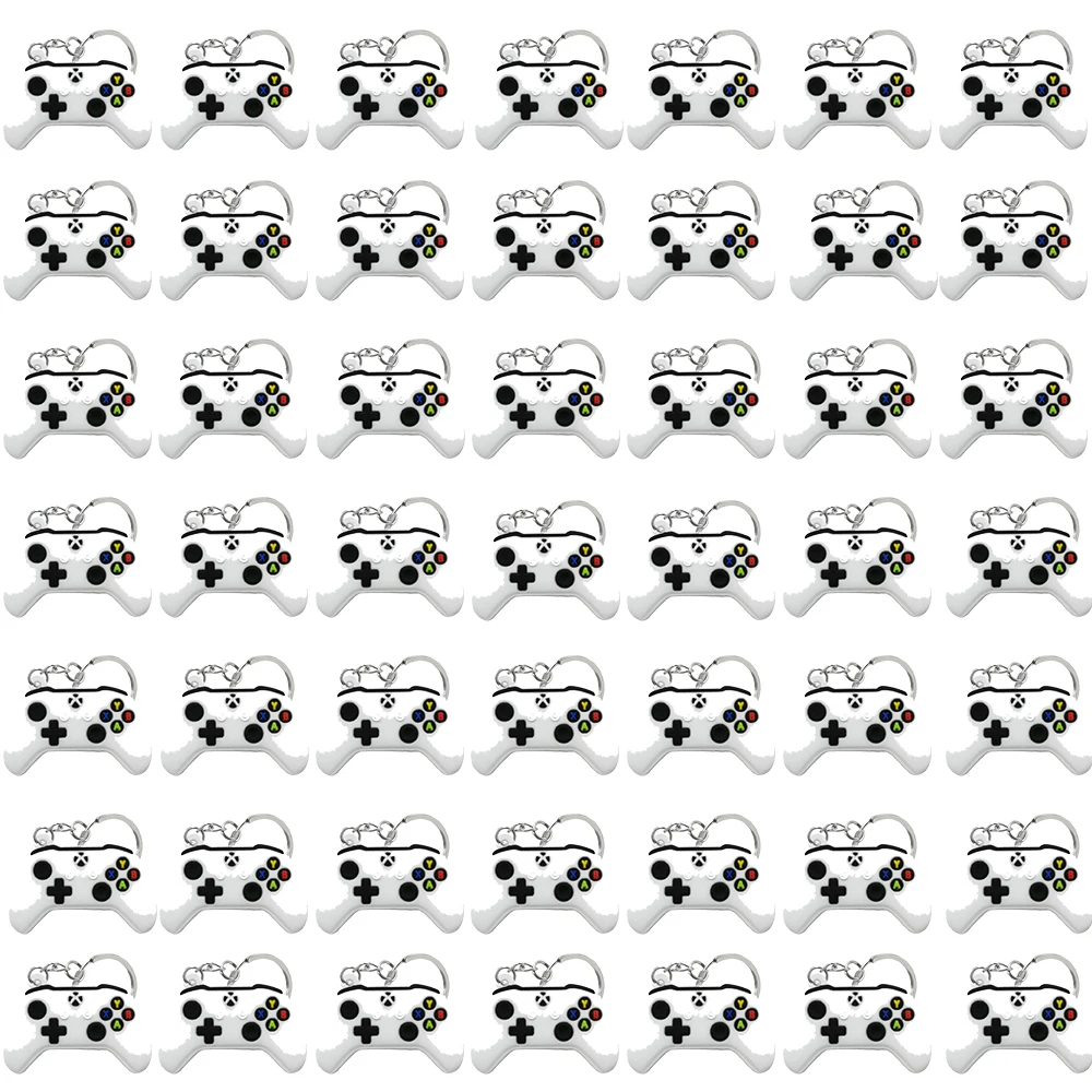 50PCS Keychain for Boys Men Gamepad Keyring Joystick Game Controller Key Accessories fit Handbag Key Pendant Friends Key Gifts
