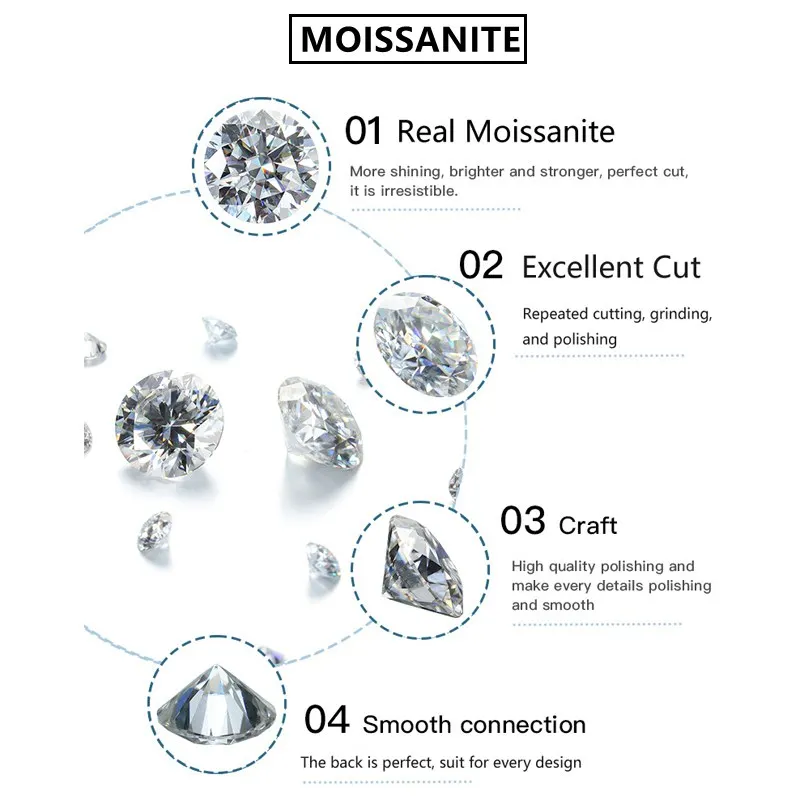 Lnngy 925 Sterling Silver Moissanite Ring Wedding Bands for Women Brilliant Lab Diamond Ring Bijoux Bague Fine Jewelry Gift