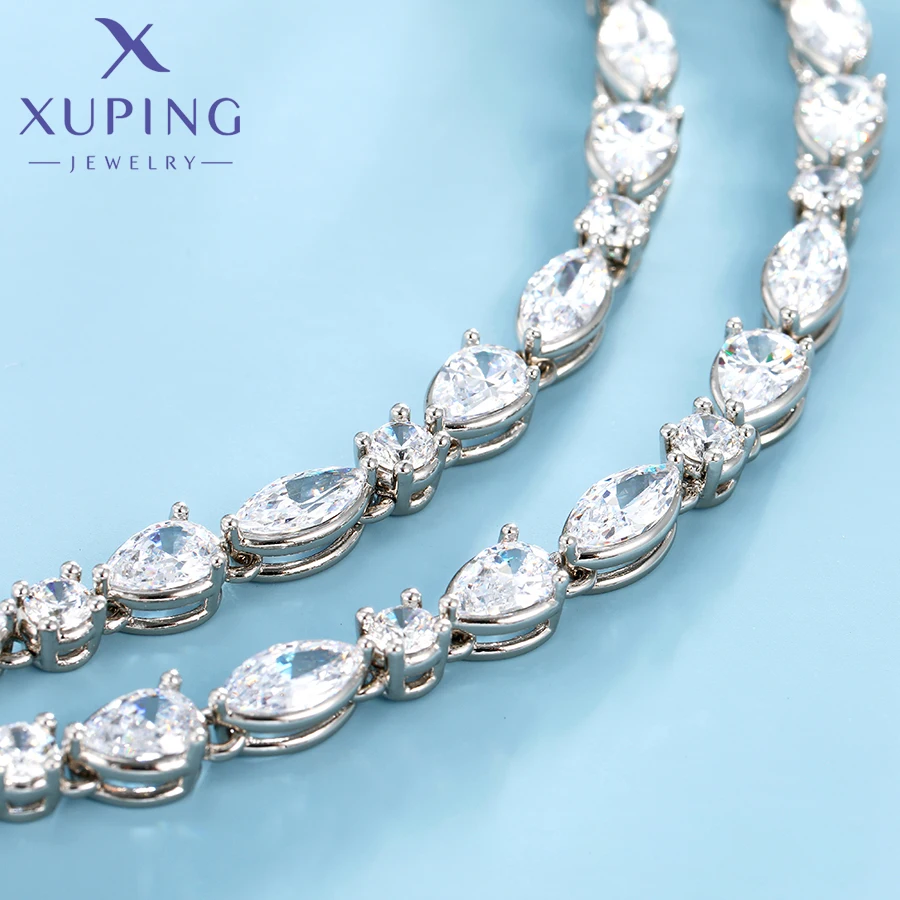 Xuping Jewelry Hot Tredny Romantic Heart Shape Pendant Necklace With Synthetic Cubic Zirconia for Women Gift X000828615