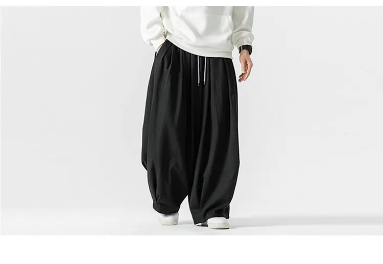 Oversized Men Wide Leg Pants Elastic Waist Joggers Trousers Male Casual Harem Pants Baggy Fashion Men Sweatpants Large Size 5XL