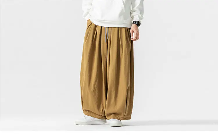 Oversized Men Wide Leg Pants Elastic Waist Joggers Trousers Male Casual Harem Pants Baggy Fashion Men Sweatpants Large Size 5XL
