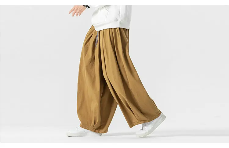 Oversized Men Wide Leg Pants Elastic Waist Joggers Trousers Male Casual Harem Pants Baggy Fashion Men Sweatpants Large Size 5XL