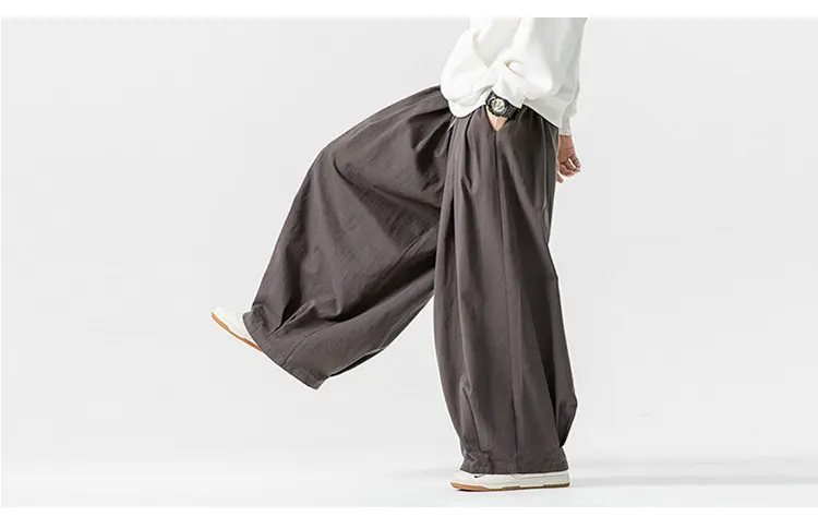 Oversized Men Wide Leg Pants Elastic Waist Joggers Trousers Male Casual Harem Pants Baggy Fashion Men Sweatpants Large Size 5XL