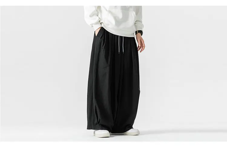 Oversized Men Wide Leg Pants Elastic Waist Joggers Trousers Male Casual Harem Pants Baggy Fashion Men Sweatpants Large Size 5XL