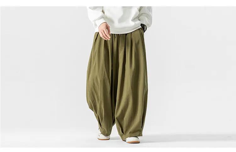 Oversized Men Wide Leg Pants Elastic Waist Joggers Trousers Male Casual Harem Pants Baggy Fashion Men Sweatpants Large Size 5XL