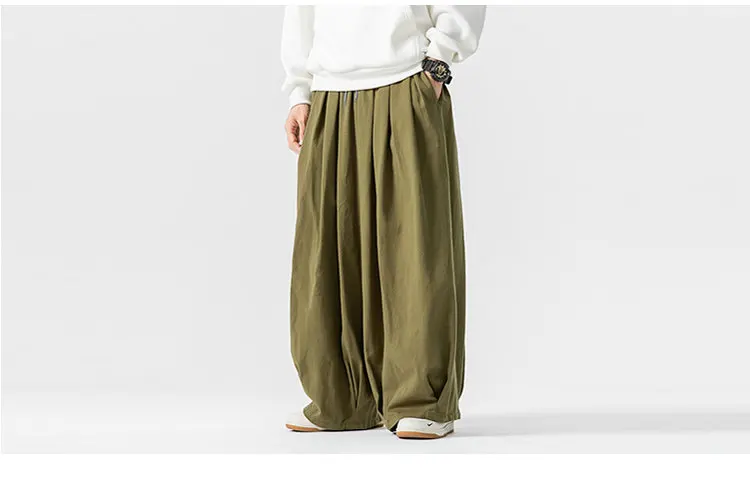 Oversized Men Wide Leg Pants Elastic Waist Joggers Trousers Male Casual Harem Pants Baggy Fashion Men Sweatpants Large Size 5XL
