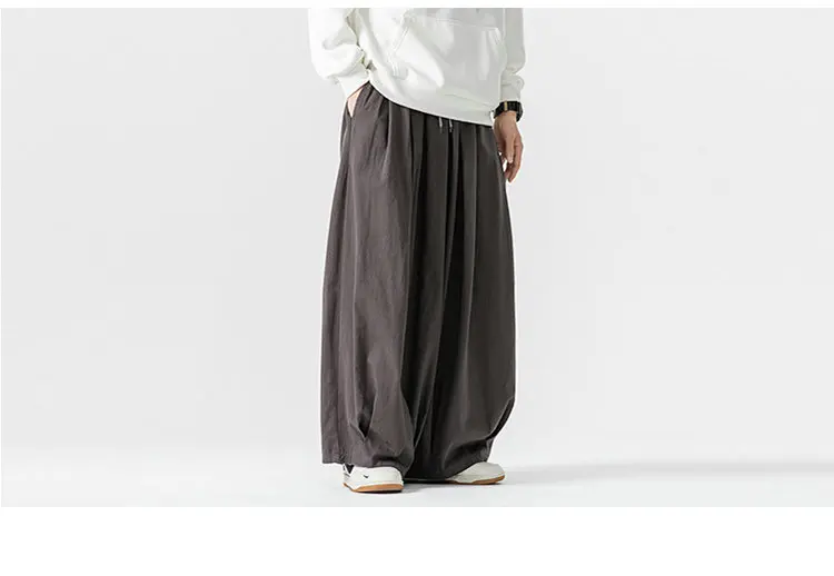 Oversized Men Wide Leg Pants Elastic Waist Joggers Trousers Male Casual Harem Pants Baggy Fashion Men Sweatpants Large Size 5XL