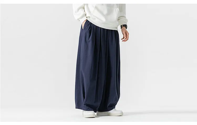 Oversized Men Wide Leg Pants Elastic Waist Joggers Trousers Male Casual Harem Pants Baggy Fashion Men Sweatpants Large Size 5XL