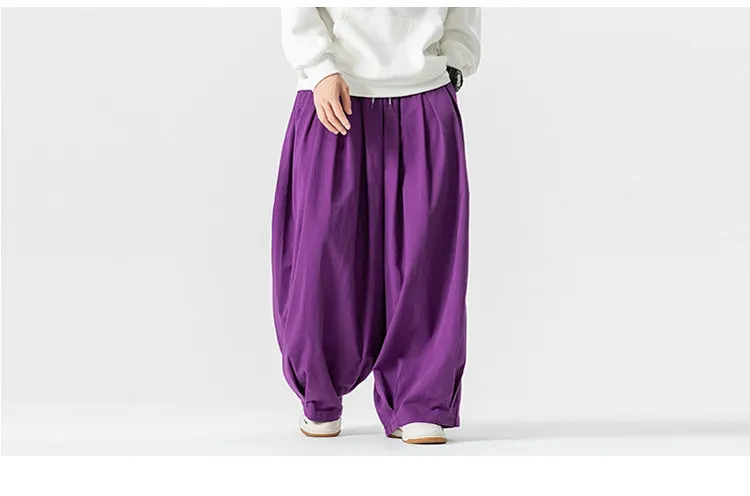 Oversized Men Wide Leg Pants Elastic Waist Joggers Trousers Male Casual Harem Pants Baggy Fashion Men Sweatpants Large Size 5XL