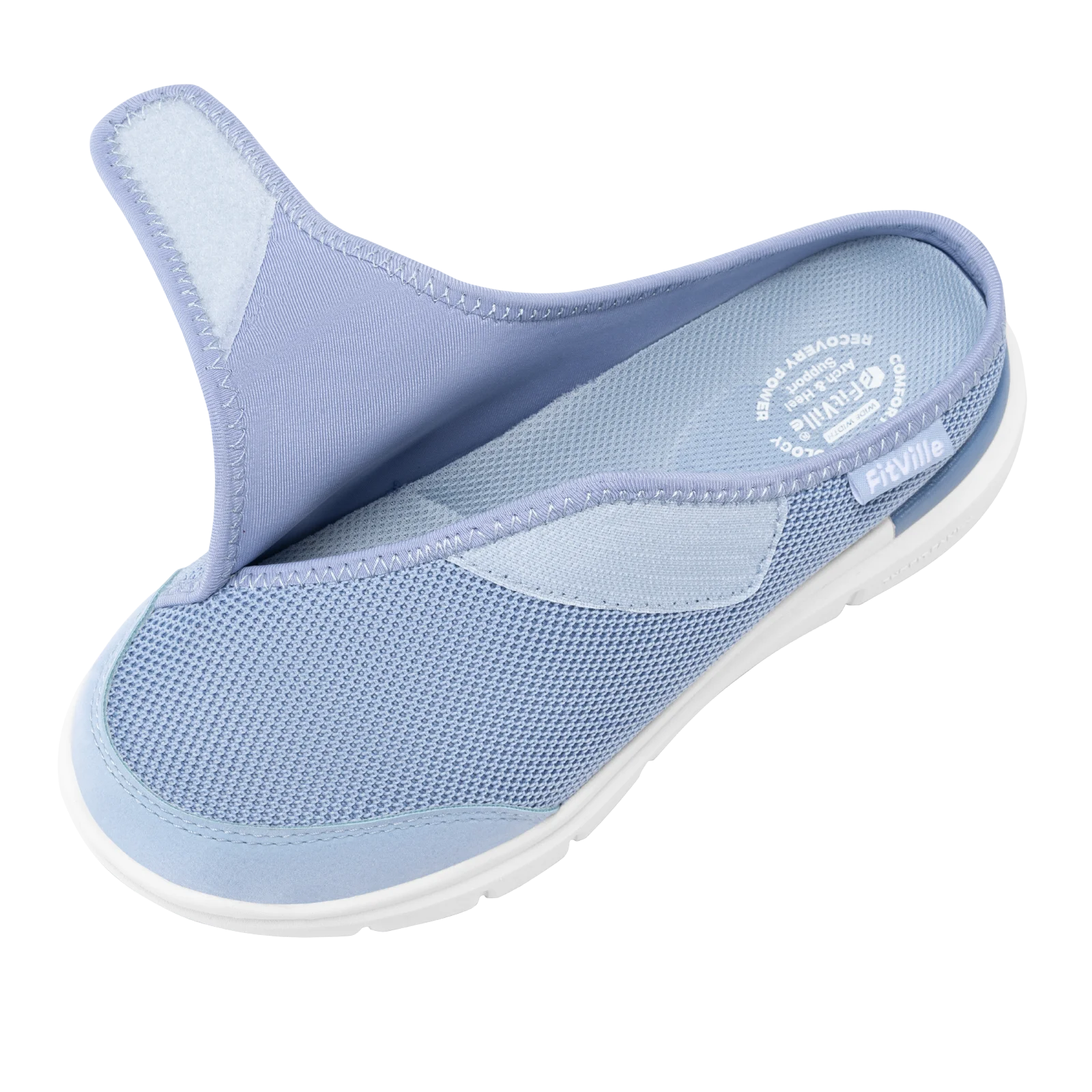 FitVille Women's Orthopedic Slippers Wide Fleece Lined Clogs with Arch Support Recovery Pedic Shoes Comfortable Slip-On Footwear