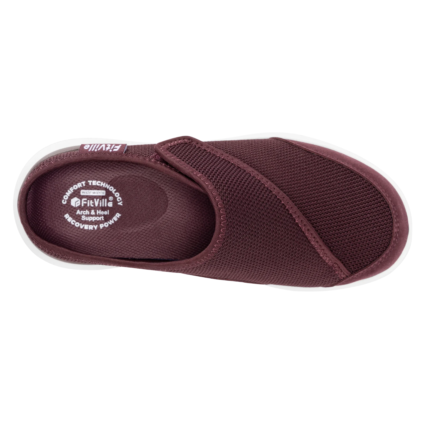 FitVille Women's Orthopedic Slippers Wide Fleece Lined Clogs with Arch Support Recovery Pedic Shoes Comfortable Slip-On Footwear