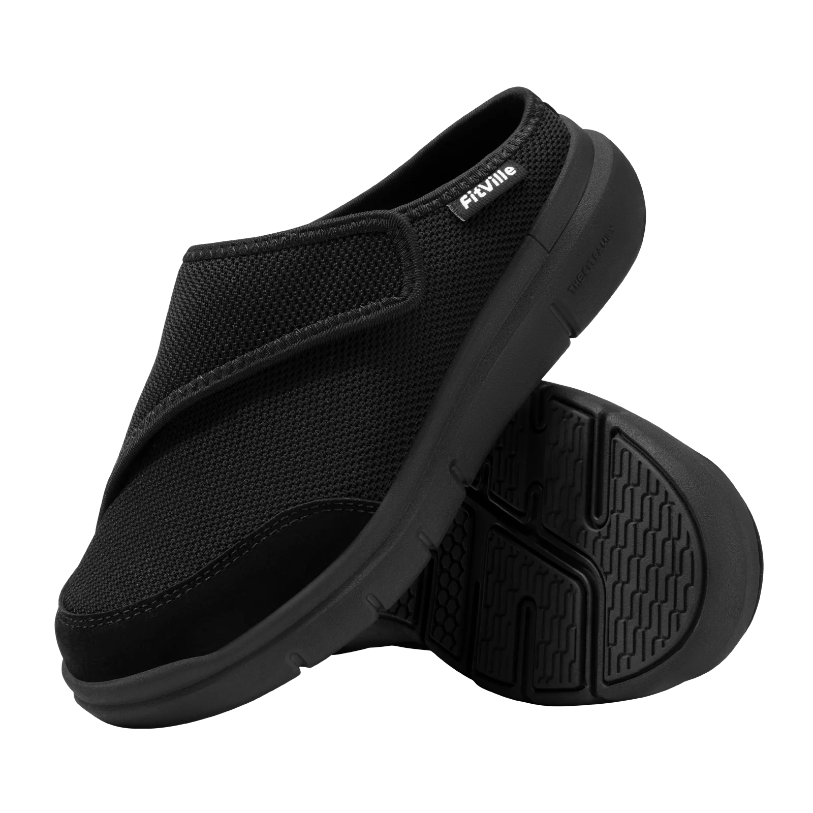 FitVille Women's Orthopedic Slippers Wide Fleece Lined Clogs with Arch Support Recovery Pedic Shoes Comfortable Slip-On Footwear