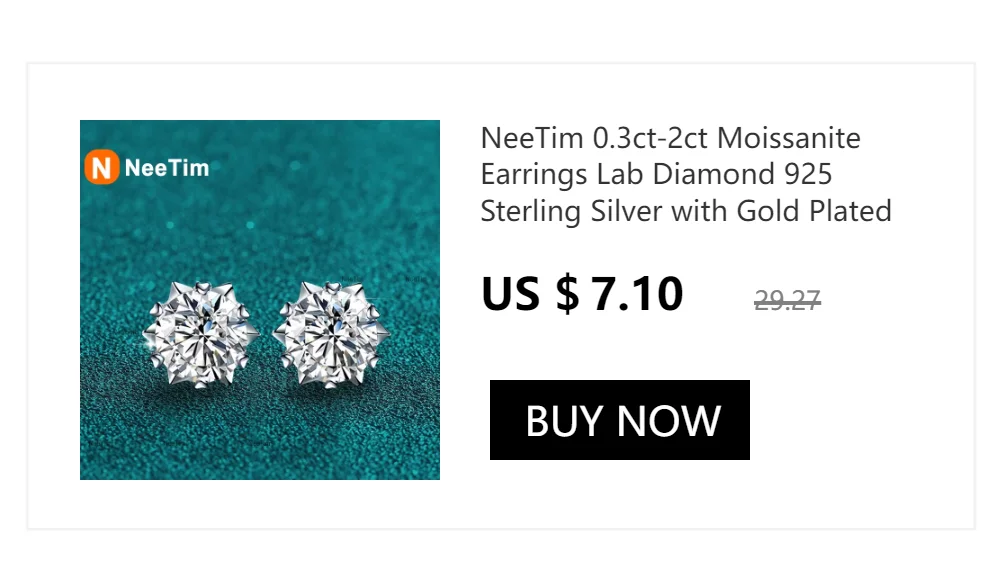 NeeTim Real 3 Carat Moissanite Wedding Ring for Women 925 Sterling Silver Round Brilliant Sparkling Engagement Rings Gift