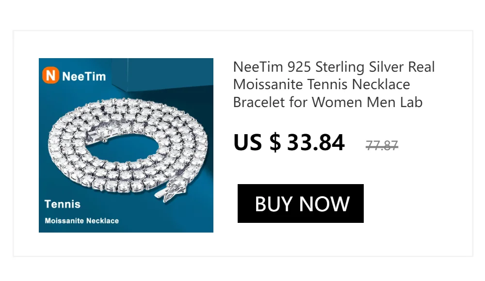 NeeTim Real 3 Carat Moissanite Wedding Ring for Women 925 Sterling Silver Round Brilliant Sparkling Engagement Rings Gift