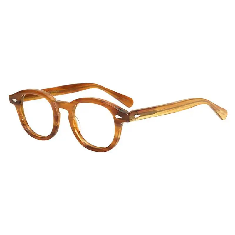 YIMARUILI Ultra-light Fashion High-end Brand Acetate Eyewear Women Retro Round Optical Prescription Eyeglasses Frame Men Y1915