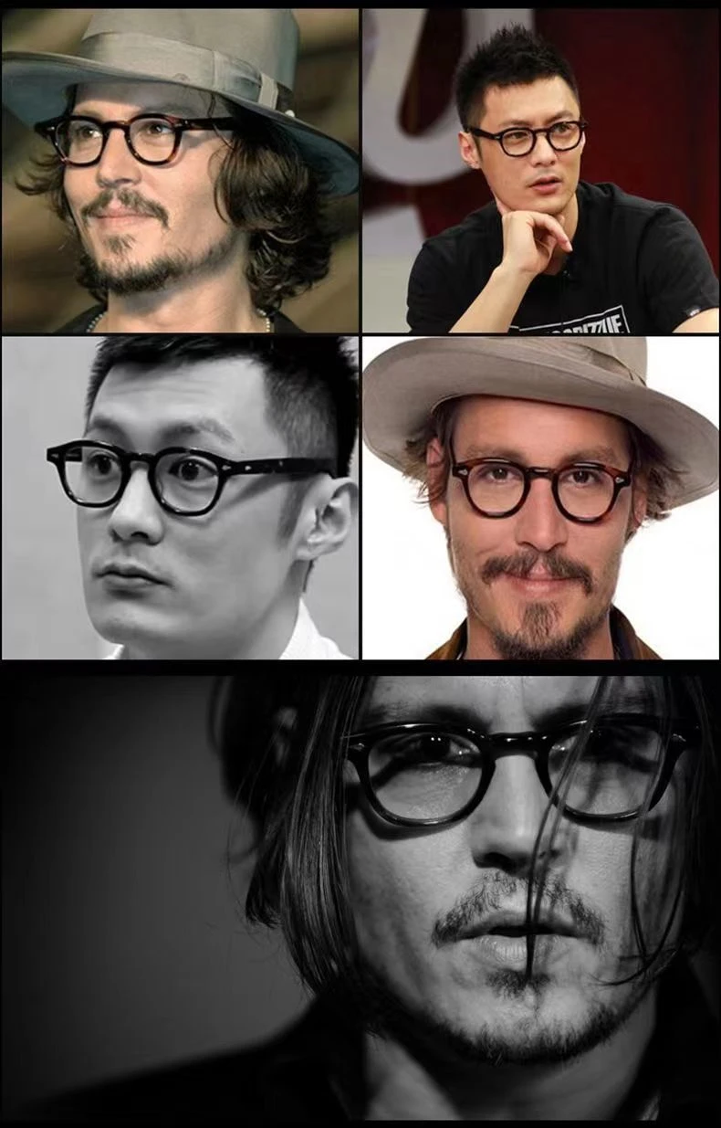 YIMARUILI Ultra-light Fashion High-end Brand Acetate Eyewear Women Retro Round Optical Prescription Eyeglasses Frame Men Y1915