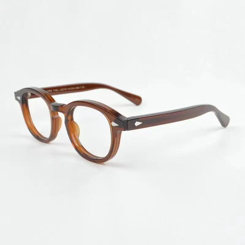 YIMARUILI Ultra-light Fashion High-end Brand Acetate Eyewear Women Retro Round Optical Prescription Eyeglasses Frame Men Y1915