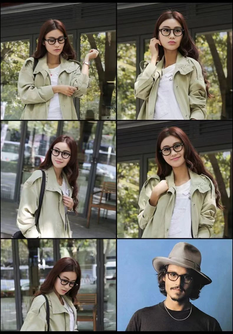 YIMARUILI Ultra-light Fashion High-end Brand Acetate Eyewear Women Retro Round Optical Prescription Eyeglasses Frame Men Y1915
