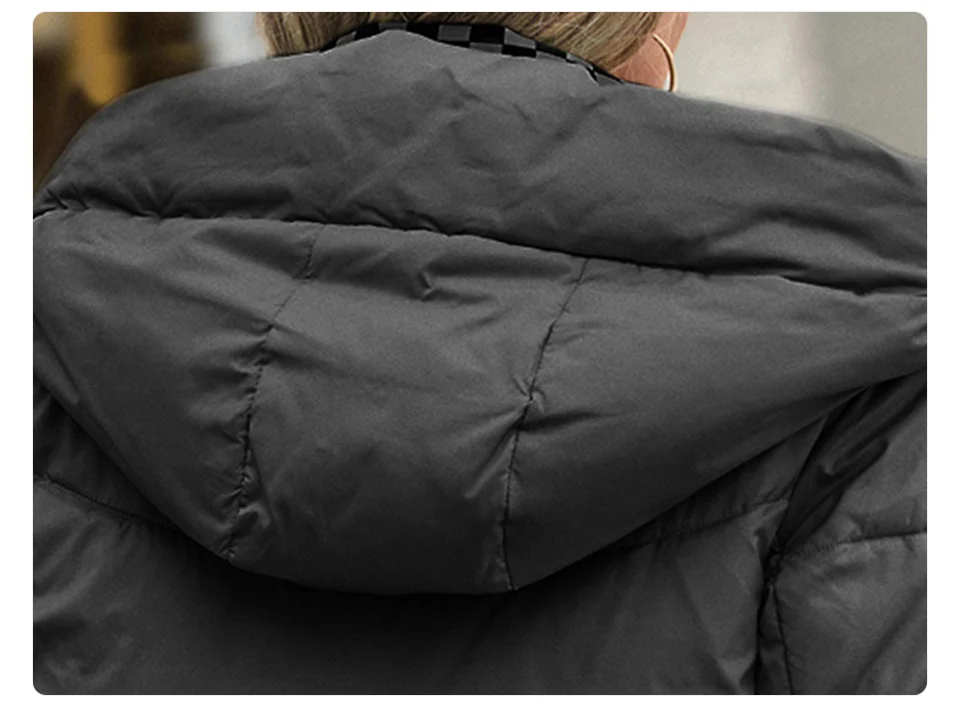 GASMAN 2024 Women Down Jacket Long Classic zipper design Big Pocket Stand Collar Hooded Slim coat Women Parkas GM-83325