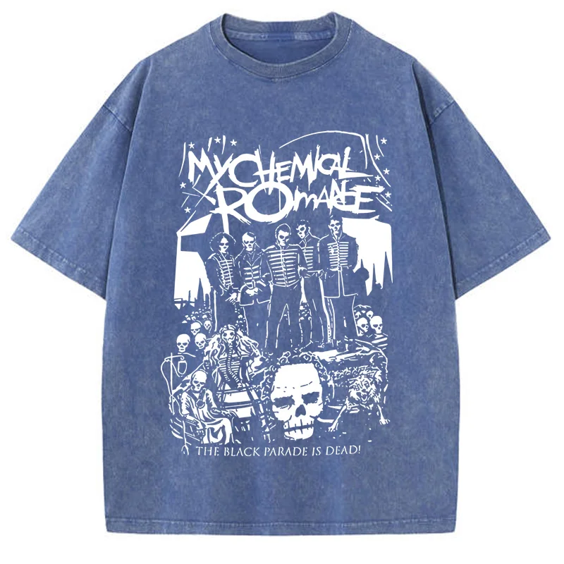 Summer My Chemical Romance Mcr Dead Men's T-Shirt Black Parade Punk Emo Rock Fashion Top Female Oversized T Shirt Clothing