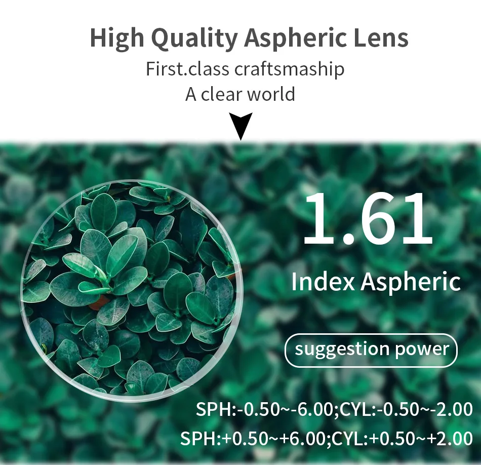 CEOFY 1.61 Index Prescription Eye Glasses Myopia Brand Lens Clear Glasses Hard Scratch Resistant Aspheric Optical Lenses