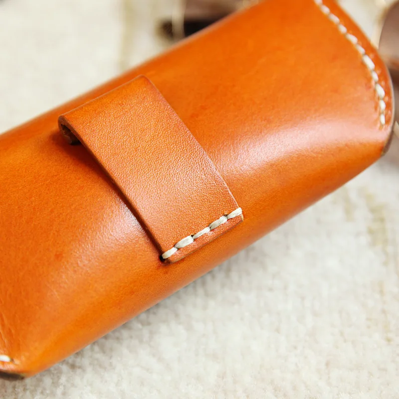 Genuine Cowhide Leather Glasses Case Magnet Sunglasses Holder Eyewear Accessories Organizer Eyeglass Reading Glasses Storage Box