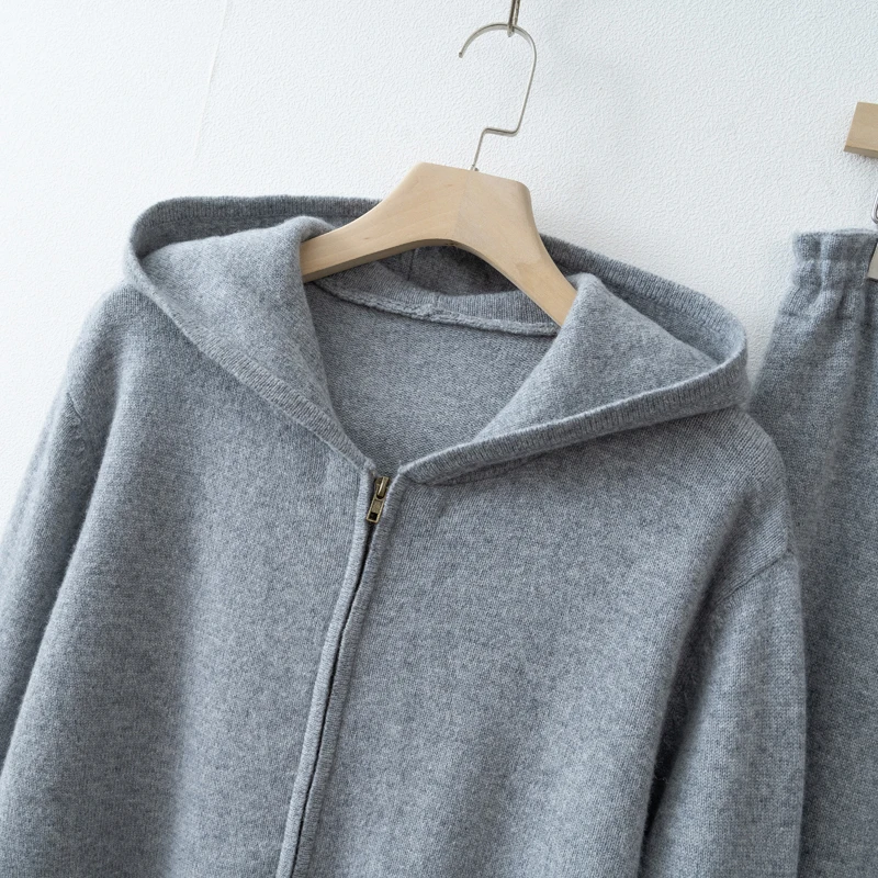 2015 Women Wool Cardigan Pants Sets Knit clothes