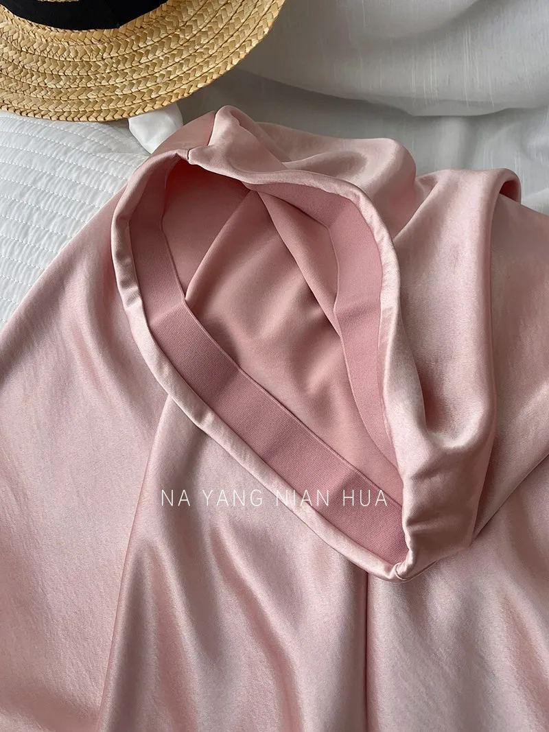 Beiyingni French Vintage Women's Satin Skirt Elegant Luxury New Fashion Slim Fit Office Ladies Mermaid Skirts Temperament Casual