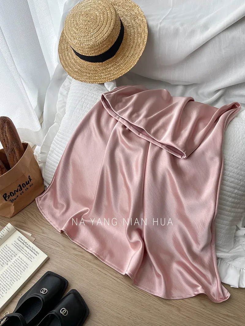 Beiyingni French Vintage Women's Satin Skirt Elegant Luxury New Fashion Slim Fit Office Ladies Mermaid Skirts Temperament Casual
