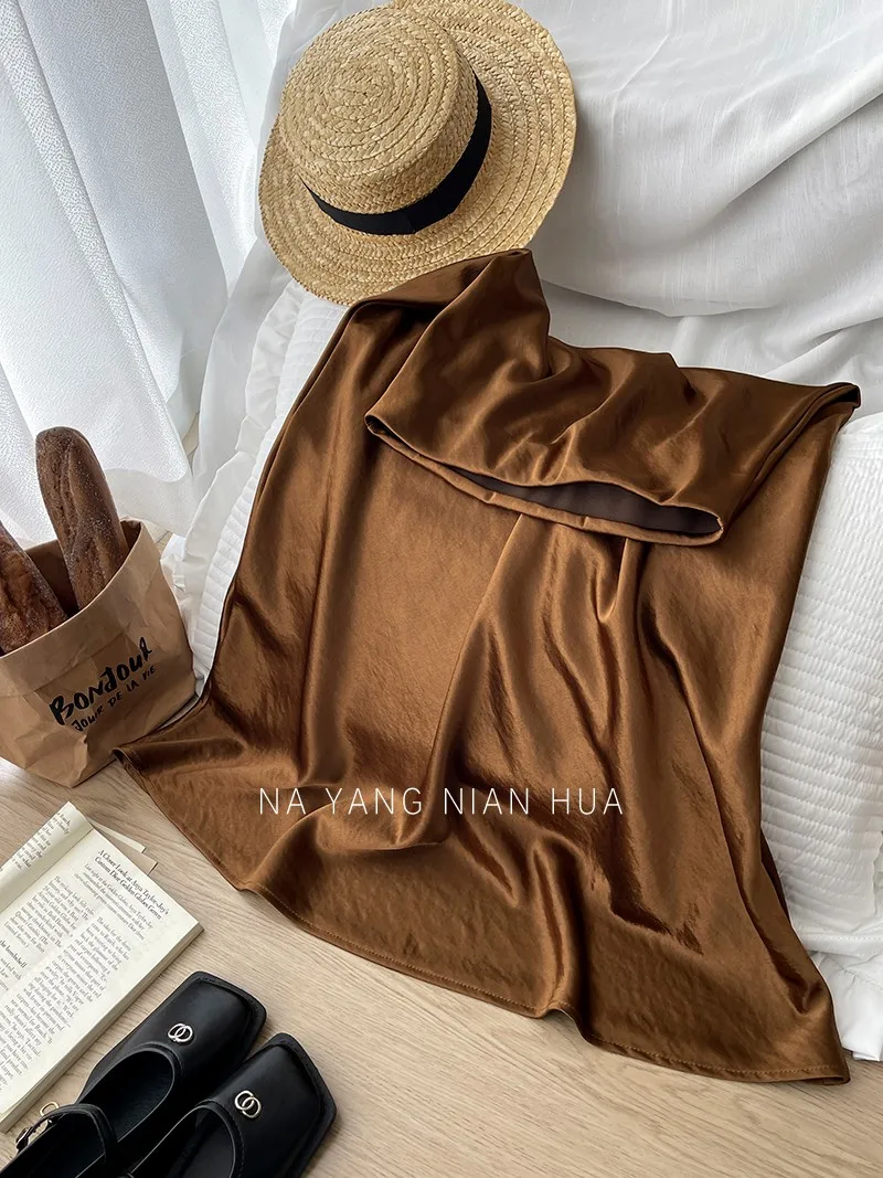 Beiyingni French Vintage Women's Satin Skirt Elegant Luxury New Fashion Slim Fit Office Ladies Mermaid Skirts Temperament Casual
