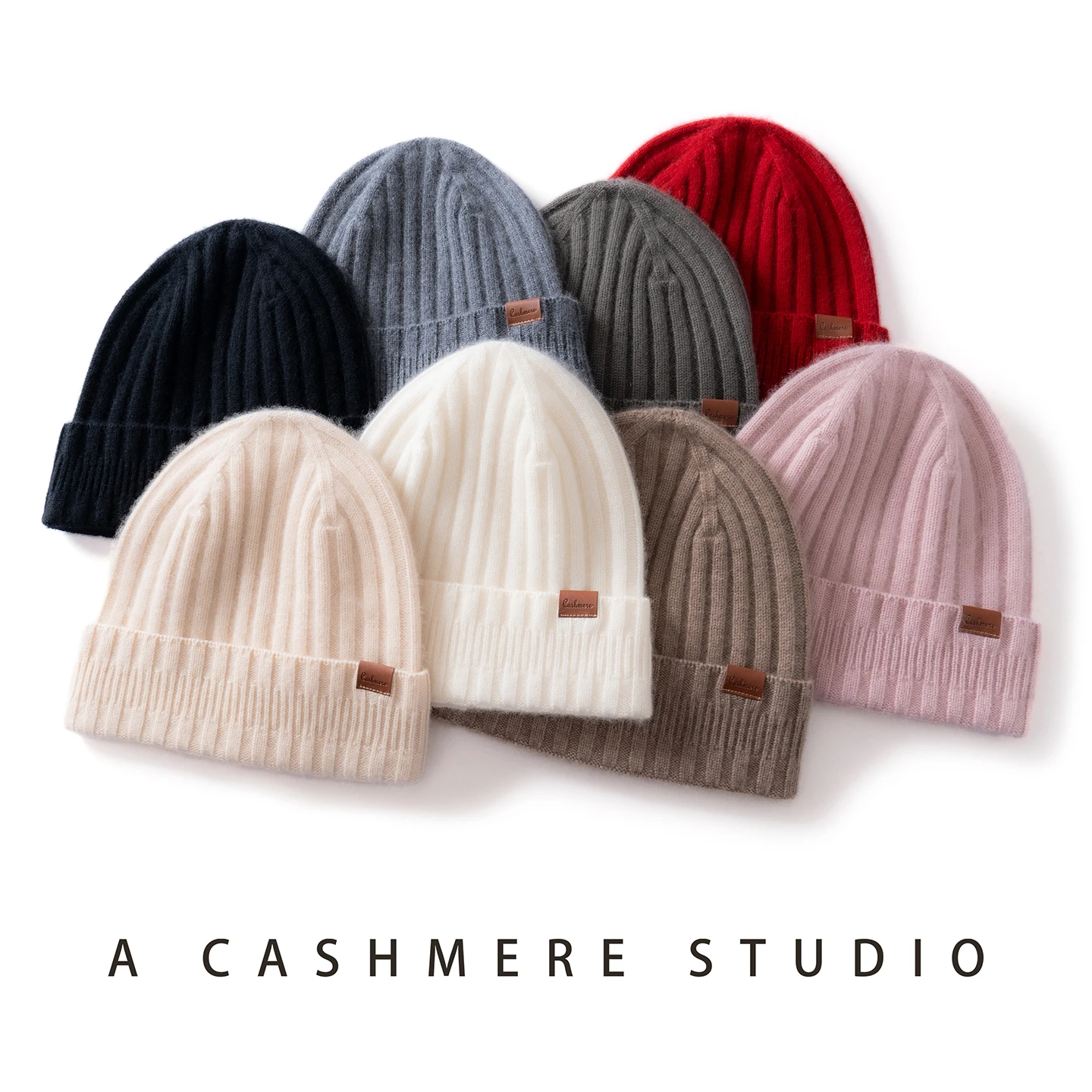 Choice Quality Cashmere Knitted Hats For Women/Men Outdoor Causal Winter Hat Fashion Ribbed Beanies Unisex Solid Color Warm Cap