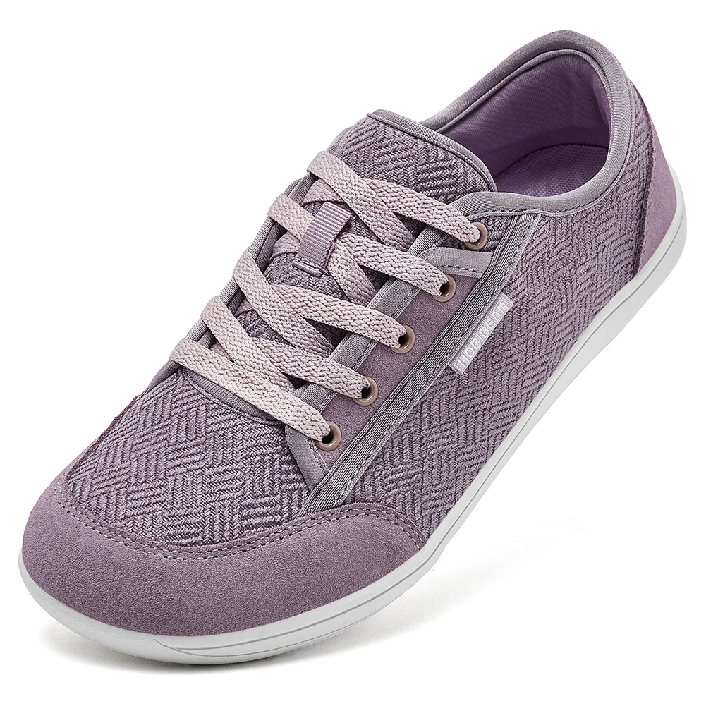 HOBIBEAR Barefoot Shoes Mens Womens | Zero Drop | Wide Toe | Minimalist Cowhide Leather Lace Up Fashion Sneakers