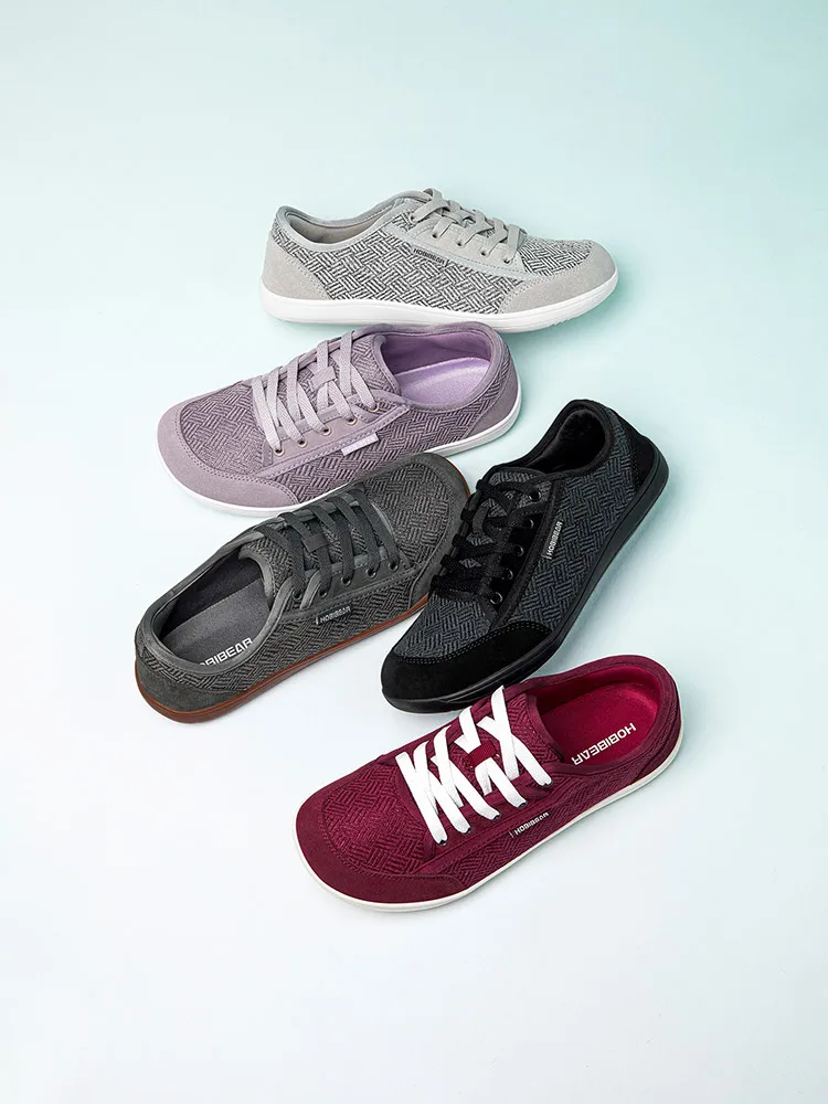 HOBIBEAR Barefoot Shoes Mens Womens | Zero Drop | Wide Toe | Minimalist Cowhide Leather Lace Up Fashion Sneakers