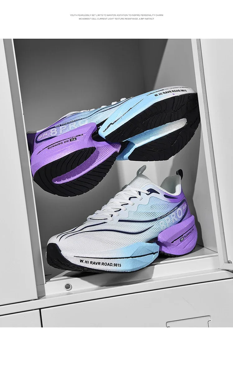 Men's Carbon Plate Sneakers Breathable Marathon Athletic Running Shoes 8PRO Fitness Outdoor Tennis Training Sports Shoes Women