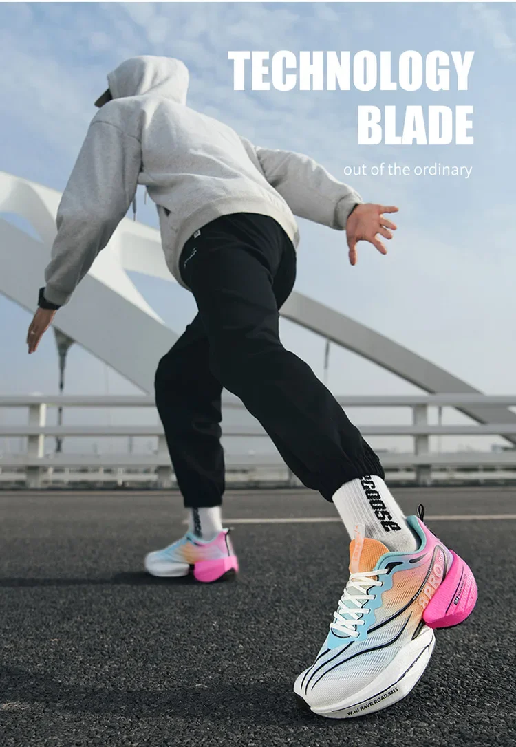 Men's Carbon Plate Sneakers Breathable Marathon Athletic Running Shoes 8PRO Fitness Outdoor Tennis Training Sports Shoes Women