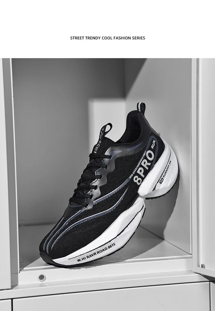 Men's Carbon Plate Sneakers Breathable Marathon Athletic Running Shoes 8PRO Fitness Outdoor Tennis Training Sports Shoes Women