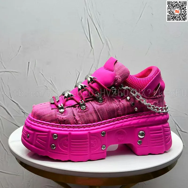 2026 Summer New Men's Punk Style Platform Heightening Niche Personality Fried Street Fashion Dad Shoes