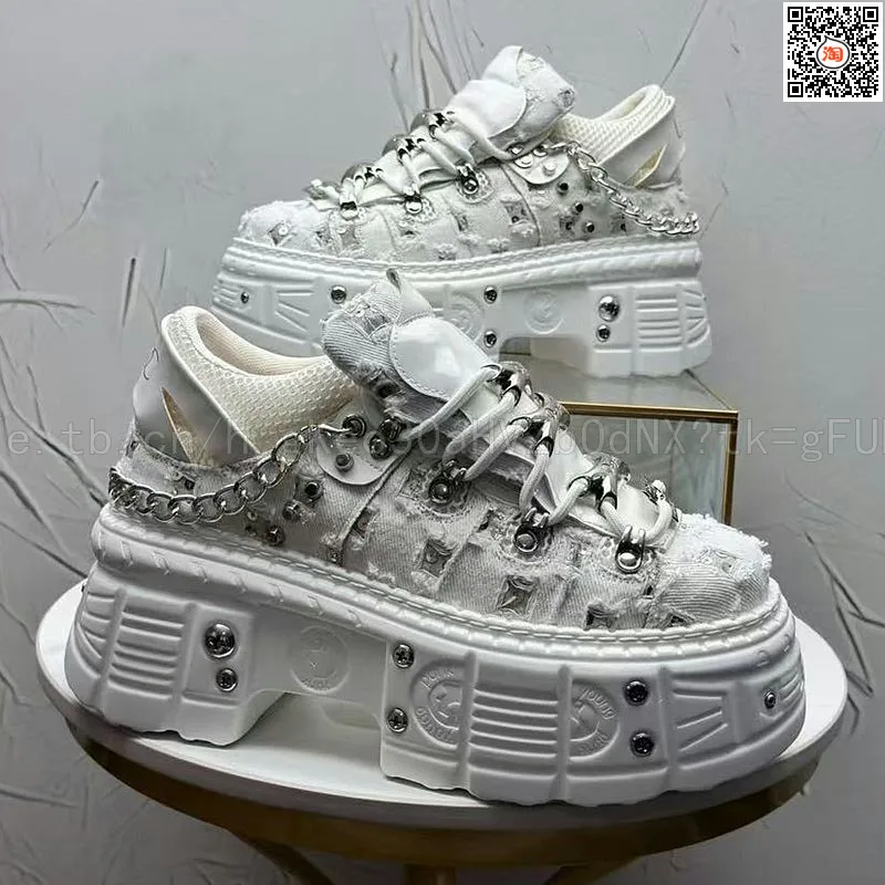 2026 Summer New Men's Punk Style Platform Heightening Niche Personality Fried Street Fashion Dad Shoes