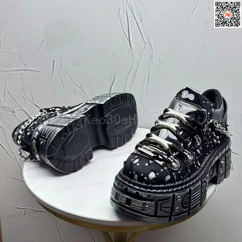2026 Summer New Men's Punk Style Platform Heightening Niche Personality Fried Street Fashion Dad Shoes