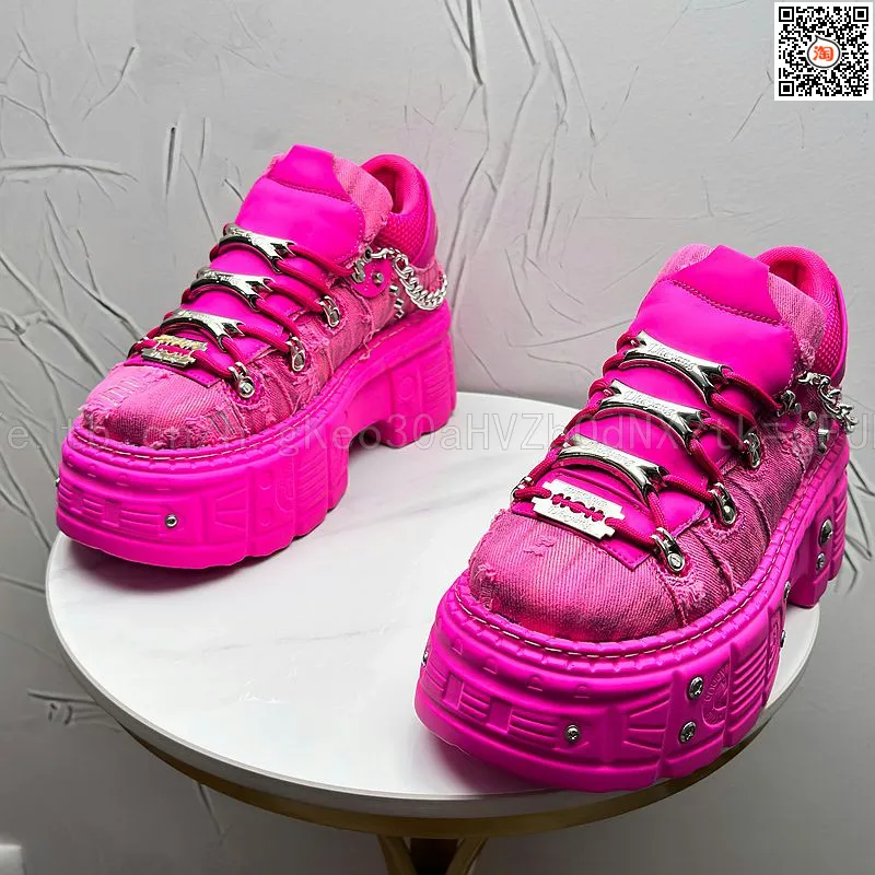 2026 Summer New Men's Punk Style Platform Heightening Niche Personality Fried Street Fashion Dad Shoes