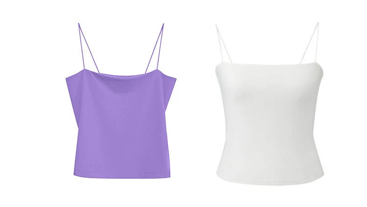 Amii Women's Tank 2026 Summer Stretch Slim Fit Crop Knit Spaghetti Strap Top Casual Versatile Sleeveless Vest For Women 12622088