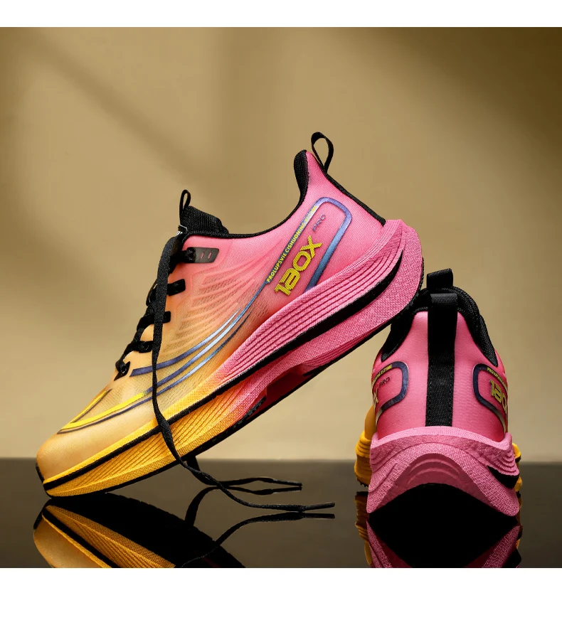 New Men's Carbon Plate Sneakers Outdoor Soft Sole Mesh Sports Shoes Running Shoes Light Anti-Slip Casual Couple Tennis Shoes