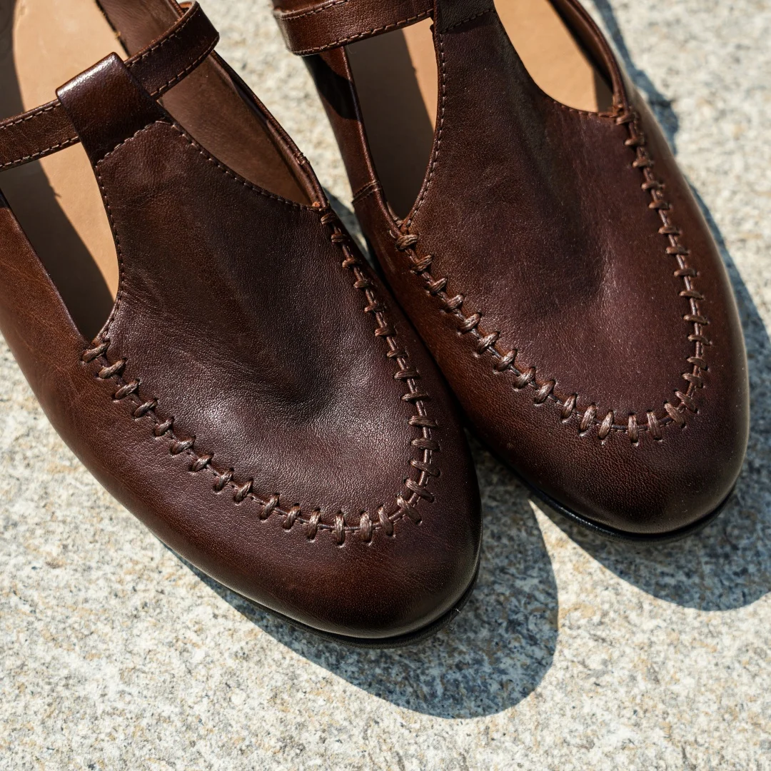 Women's cow leather t-strap slip-on flats loafers round toe high quality soft comfortable casual female moccasins shoes woman