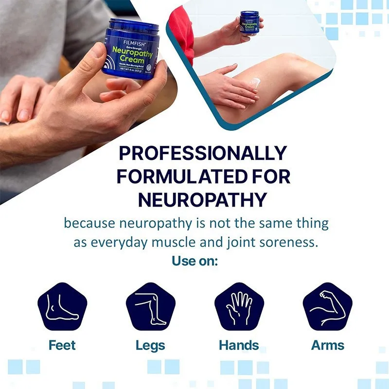 Extra Strength Neuropathy Cream for Feet Joints Soothes Nerve ,Non-Greasy Fast Relief,Comfort Hands Legs Body Moisturizes Skin