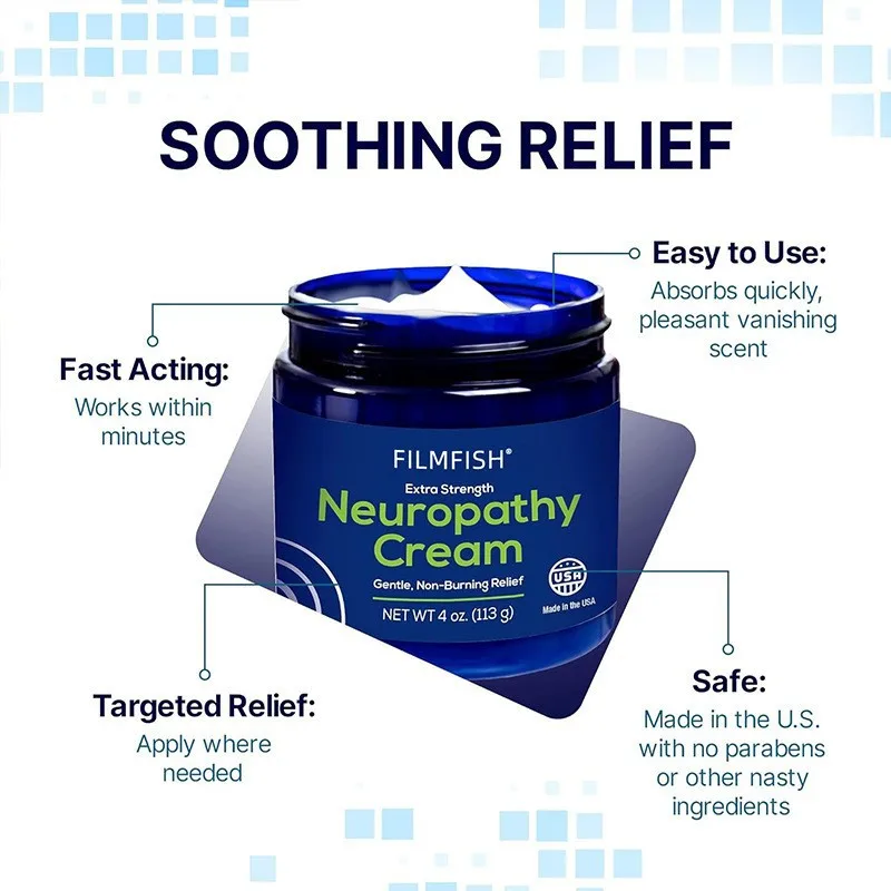 Extra Strength Neuropathy Cream for Feet Joints Soothes Nerve ,Non-Greasy Fast Relief,Comfort Hands Legs Body Moisturizes Skin