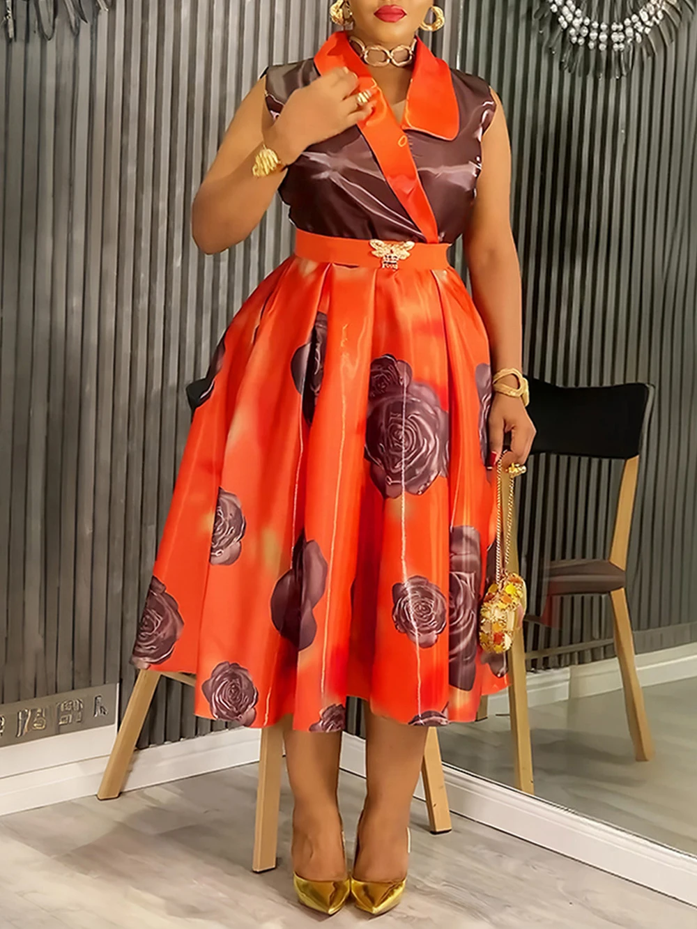 African Dashiki Print Maxi Dresses Elegant Office Ladies Overalls Clothing Party Prom Birthday Women Dress Turkey Ankara Outfits